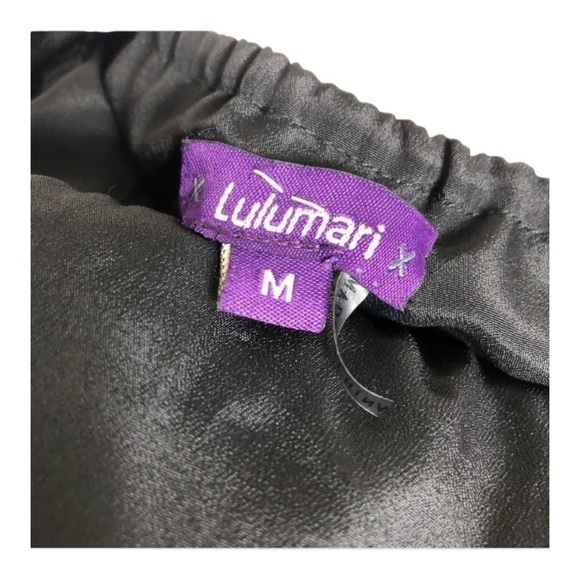 Lulumari Vintage Black Satiny Strapless Mini Length Fit Flare Ruffle Dress Med - Picture 9 of 9